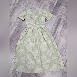& Other Stories Green Floral Dress
